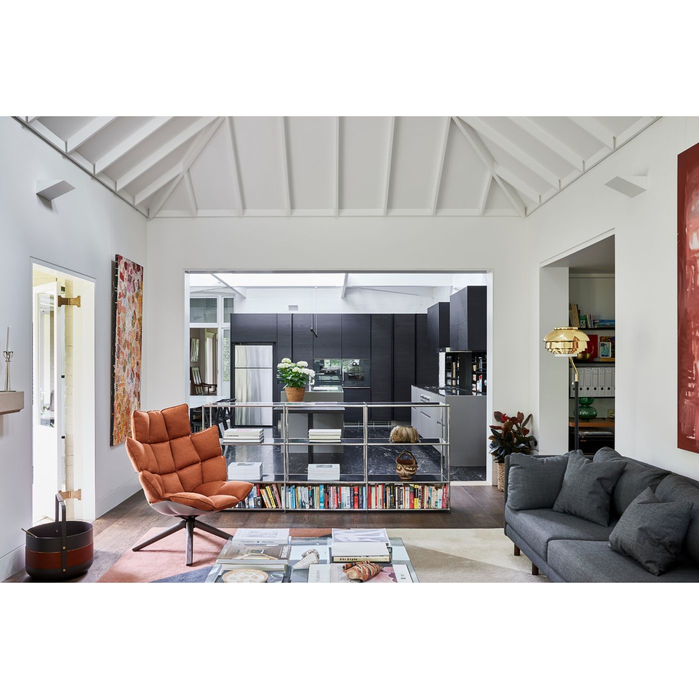 B&B Italia Husk Swivel Armchair with Snug Sides and Headrest