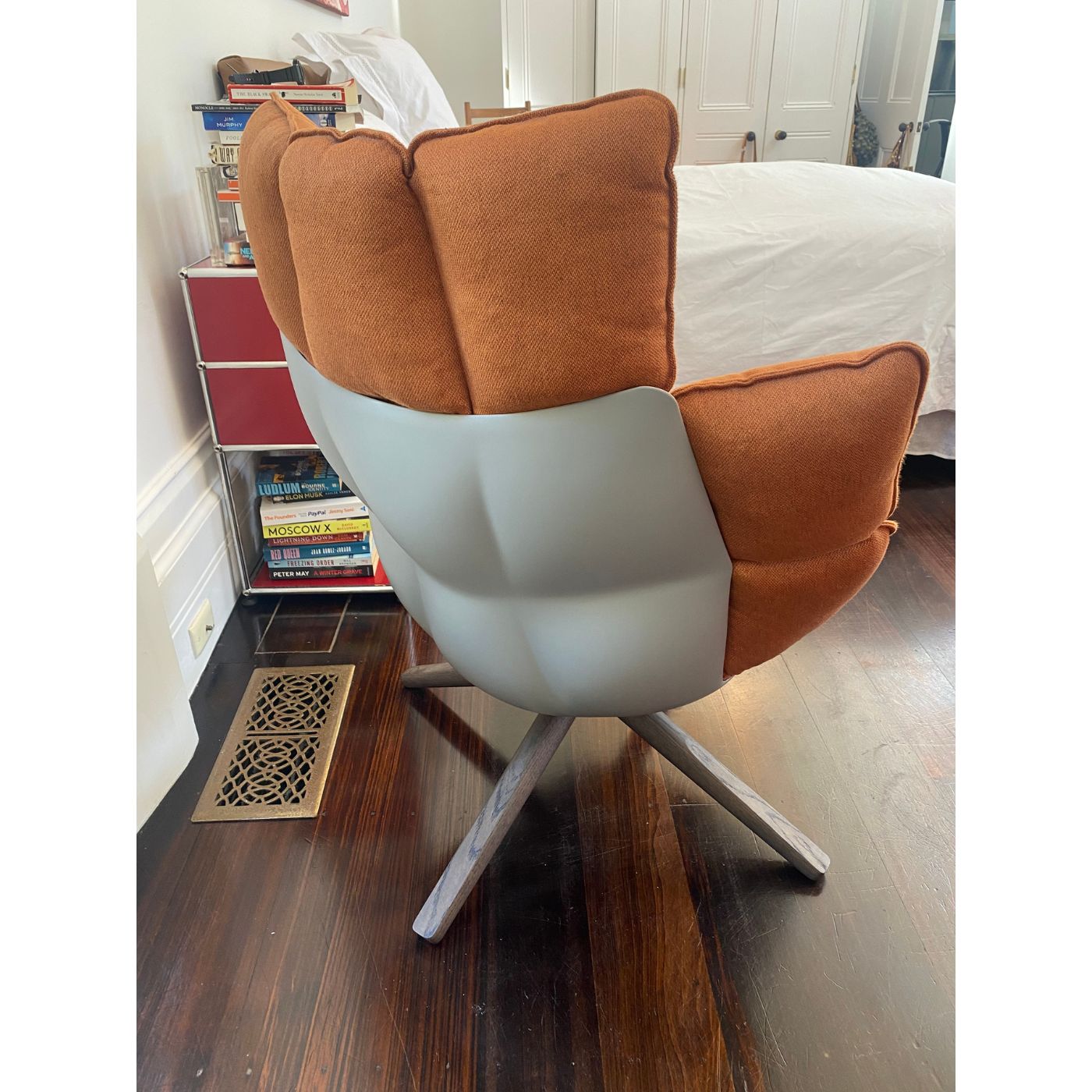 B&B Italia Husk Swivel Armchair with Snug Sides and Headrest