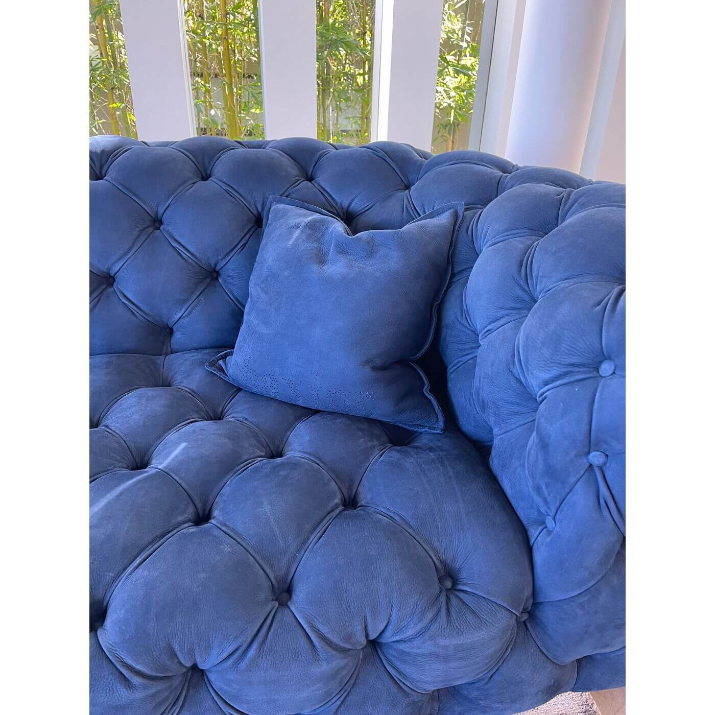 Baxter Chester Moon sofa, blue nabuck