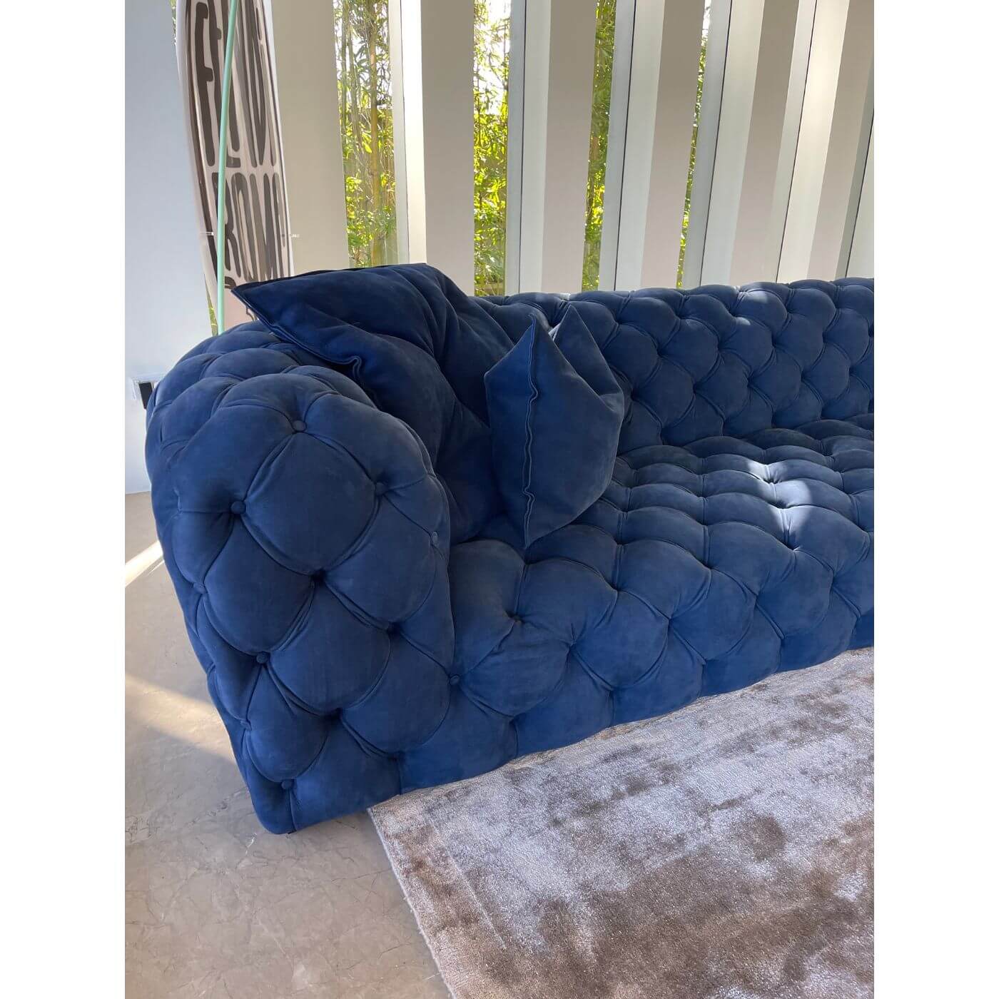 Baxter Chester Moon sofa, blue nabuck