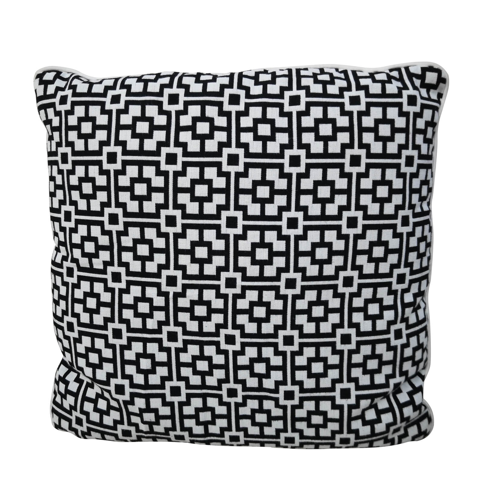 two design lovers black white geo cushion