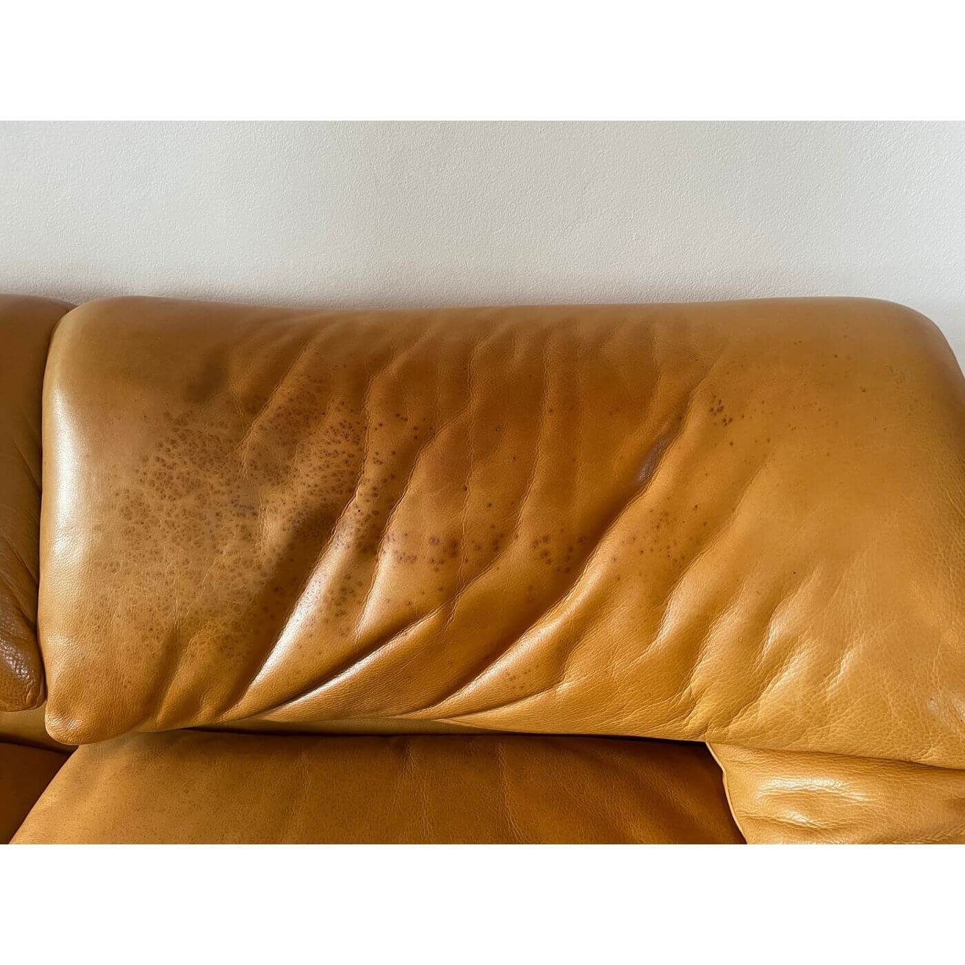 Cassina Maralunga 3 seater sofa in tan leather