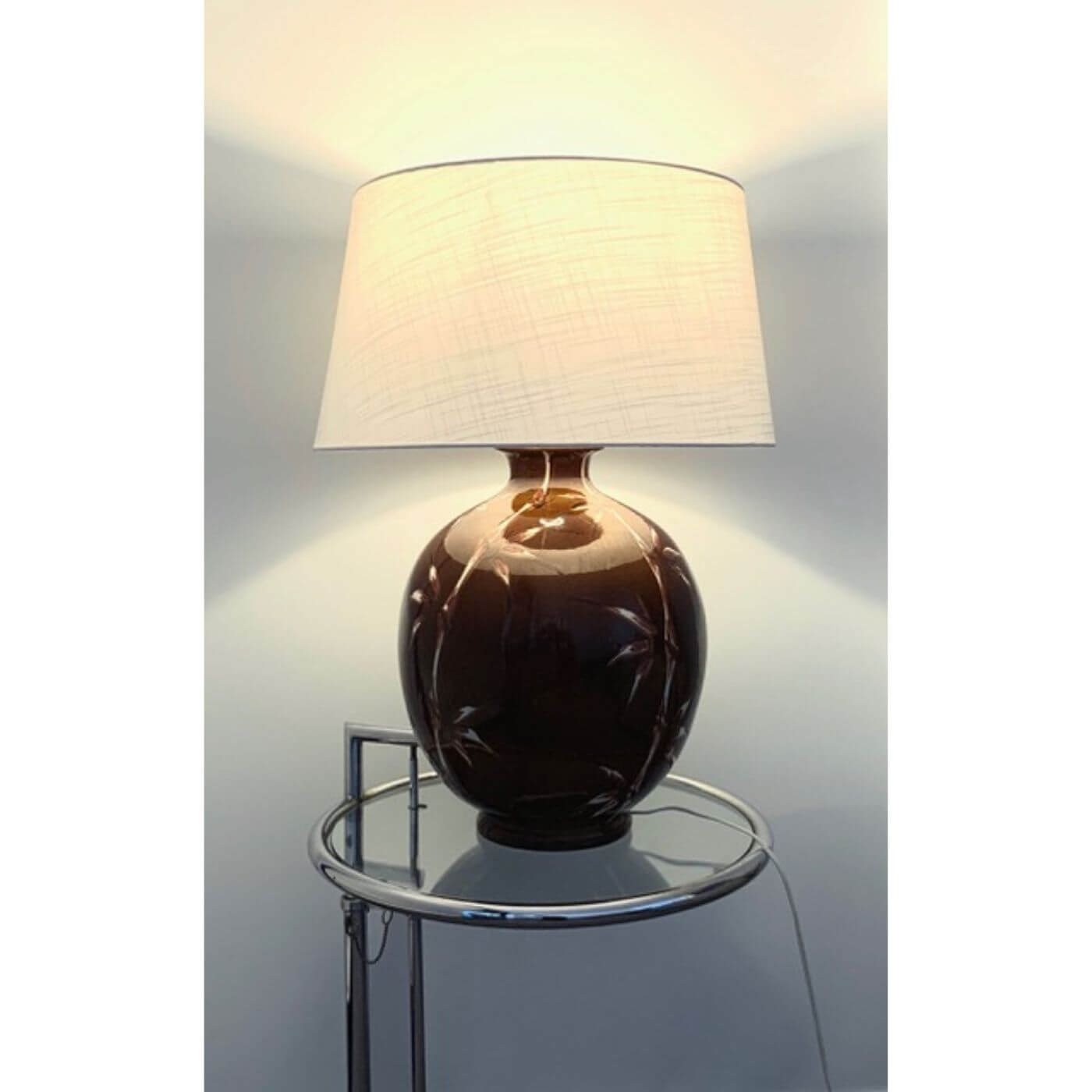 Italian Ceramic Bamboo Table Lamp