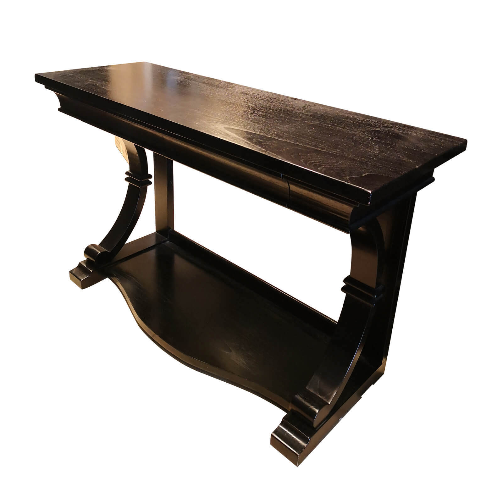 Black console table