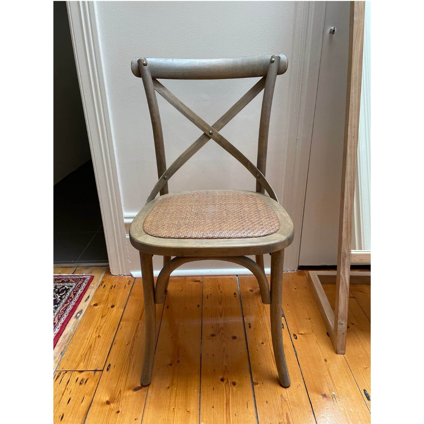 Cross back dining chairs