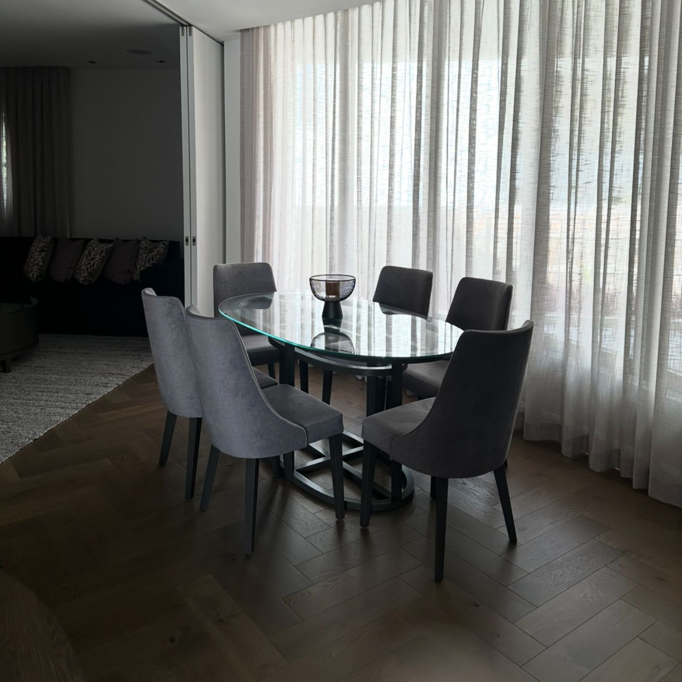 Custom Timber and Glass Dining Table