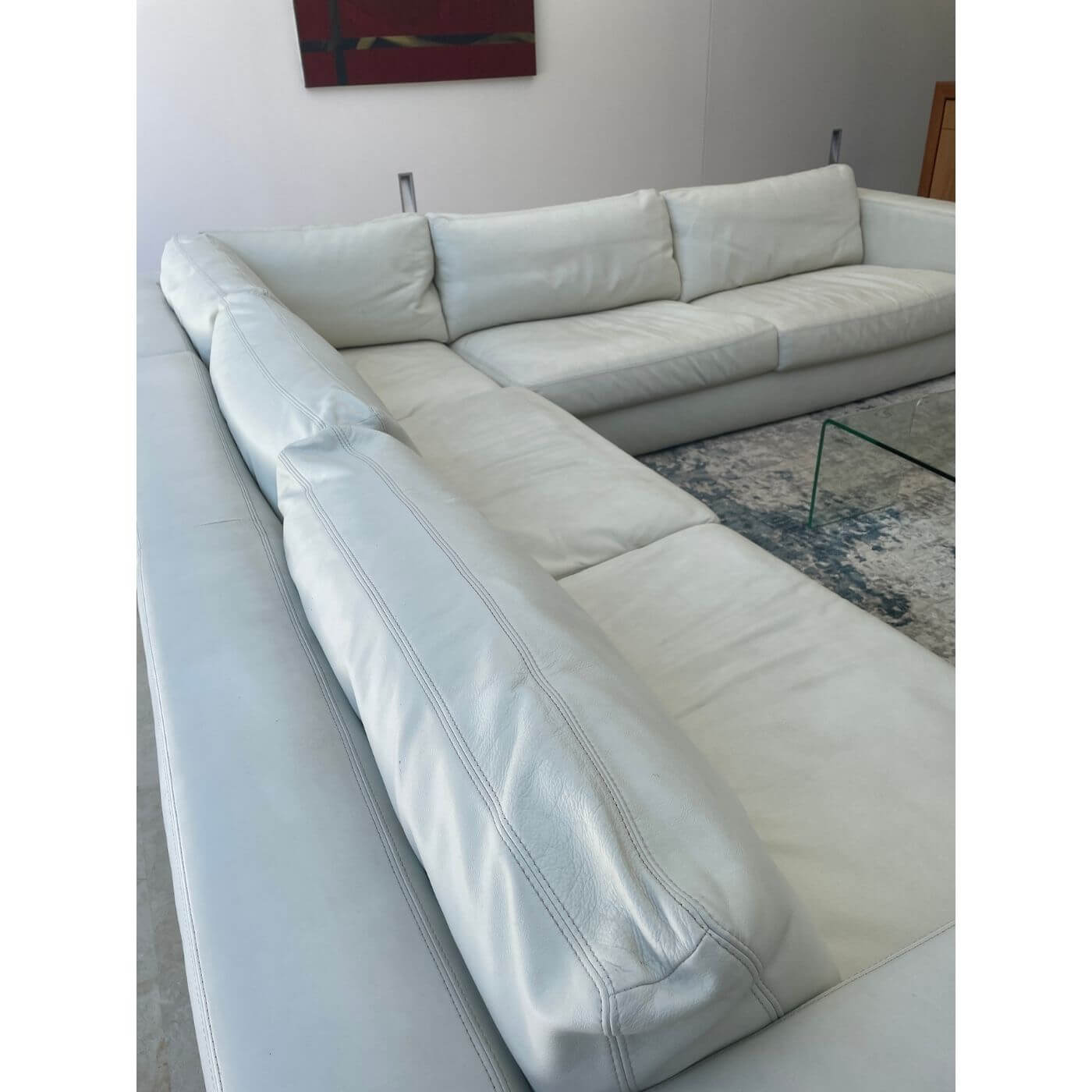 Design Within Reach Reid leather modular sofa