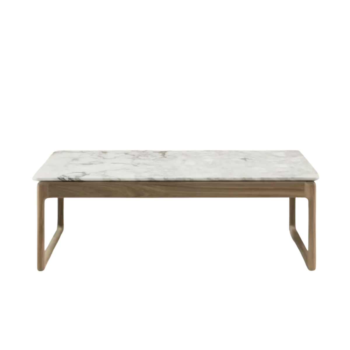 Flexform Brig Oak and Calacatta Marble Coffee Table
