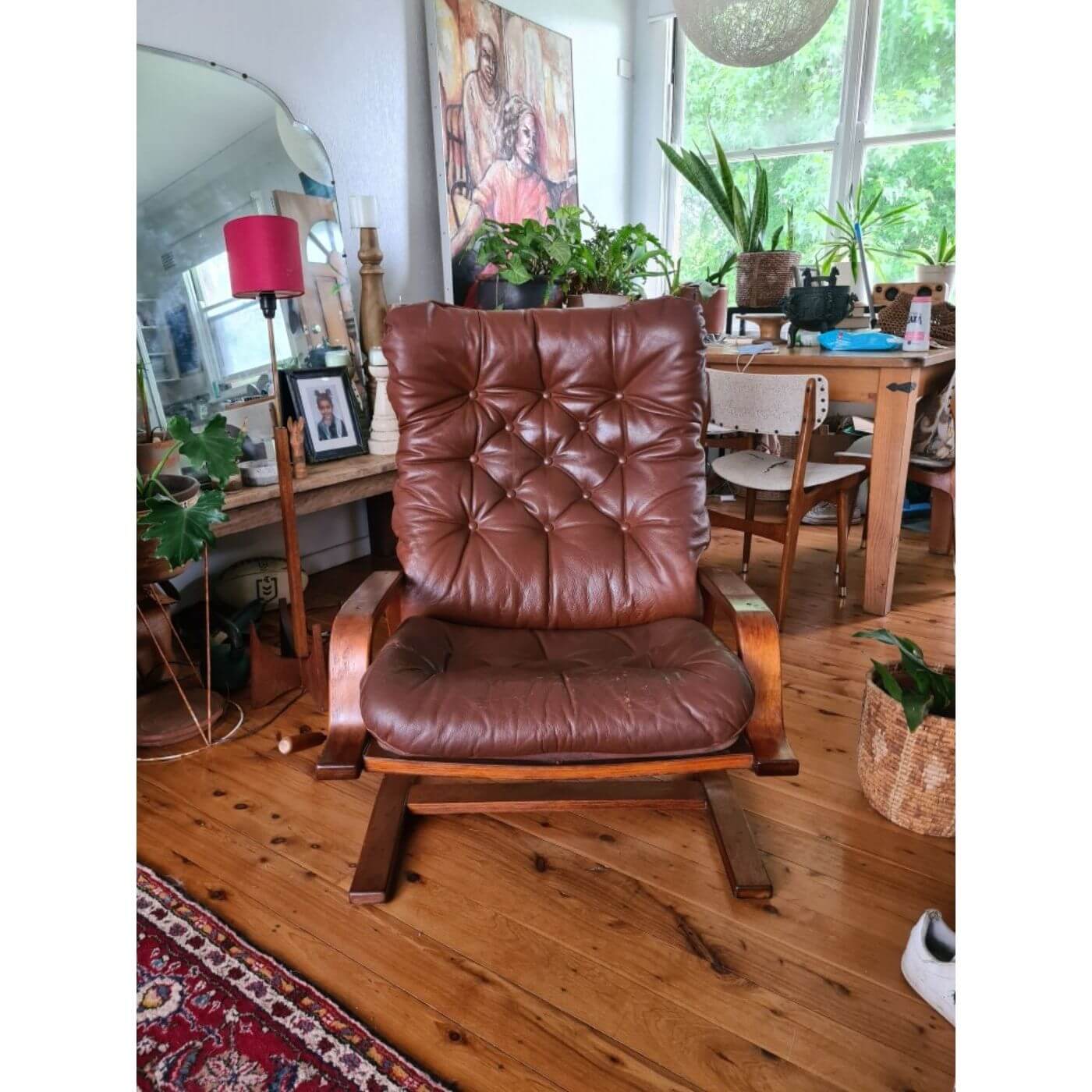 vintage leather chair Gerald Easdon Australian mid century