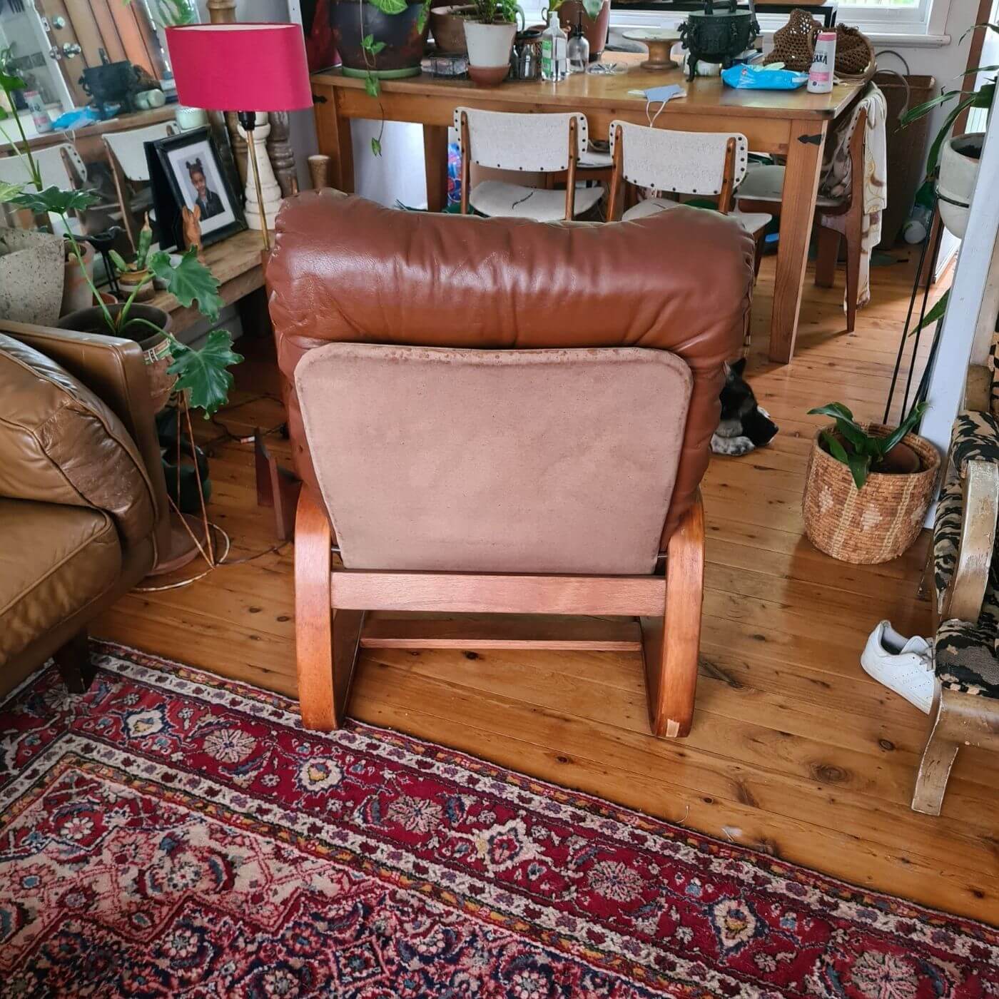 vintage leather chair Gerald Easdon Australian mid century