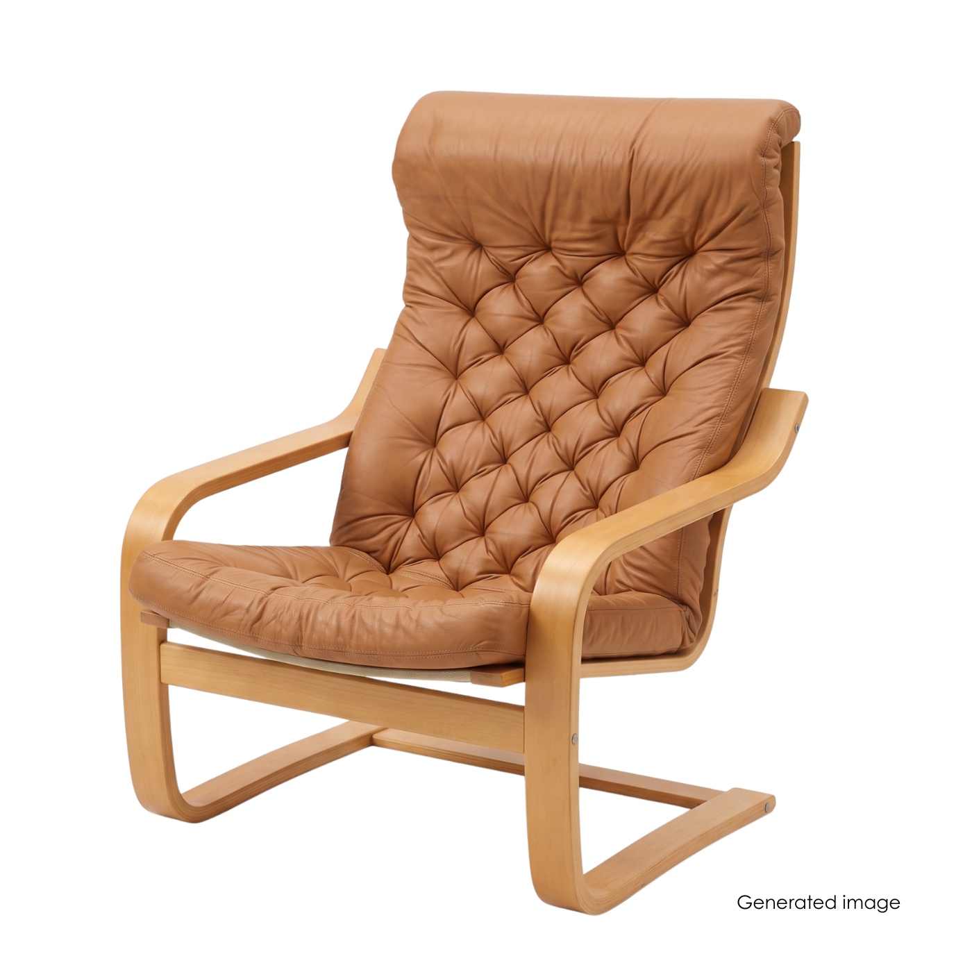 Vintage IKEA Poem Armchair with Footstool