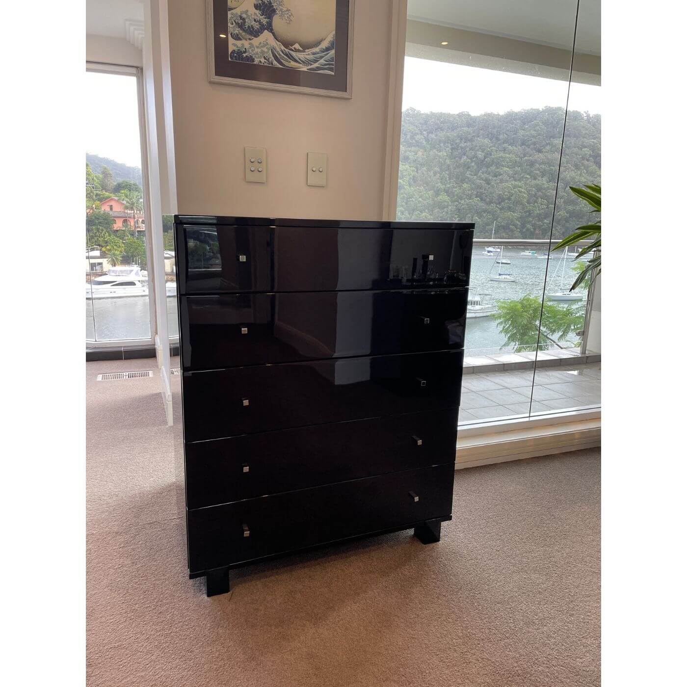 Japanese lacquer chest of drawers