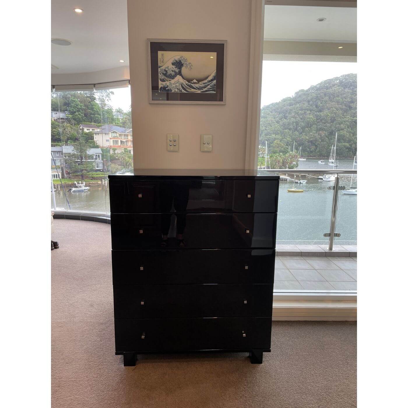 Japanese lacquer chest of drawers