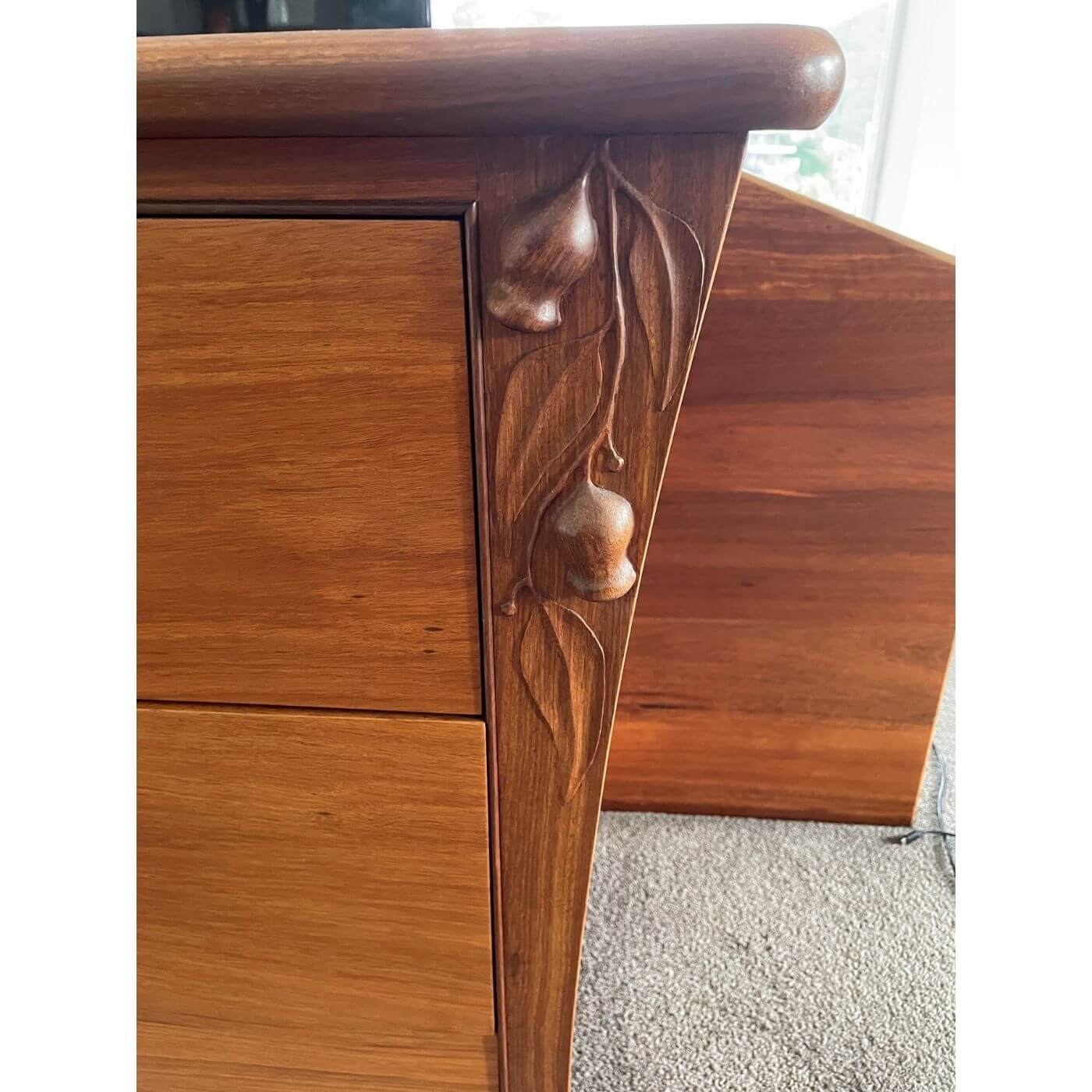 Jarrah chest of drawers or sideboard