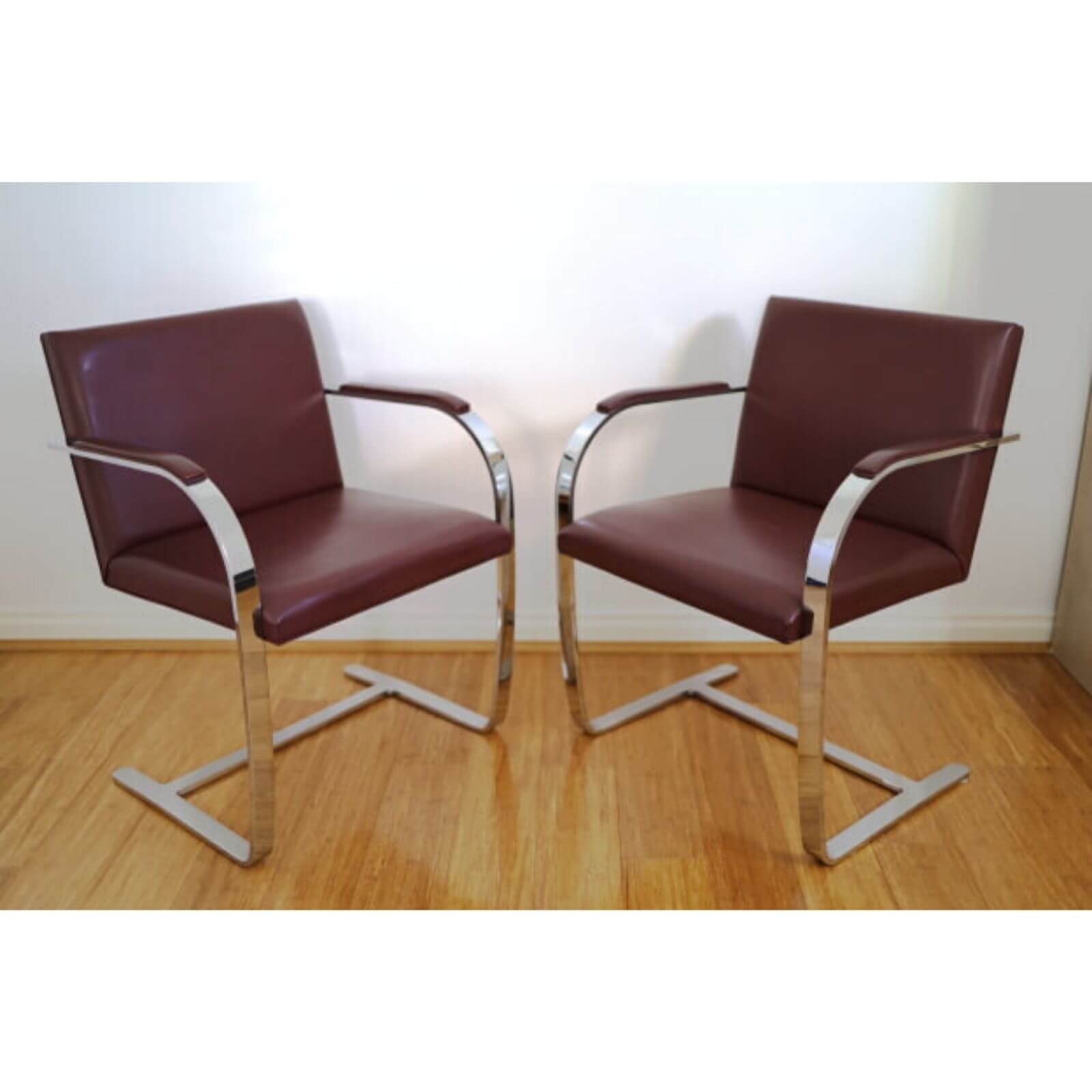 Knoll Brno Flatbar Mies Van Der Rohe chairs