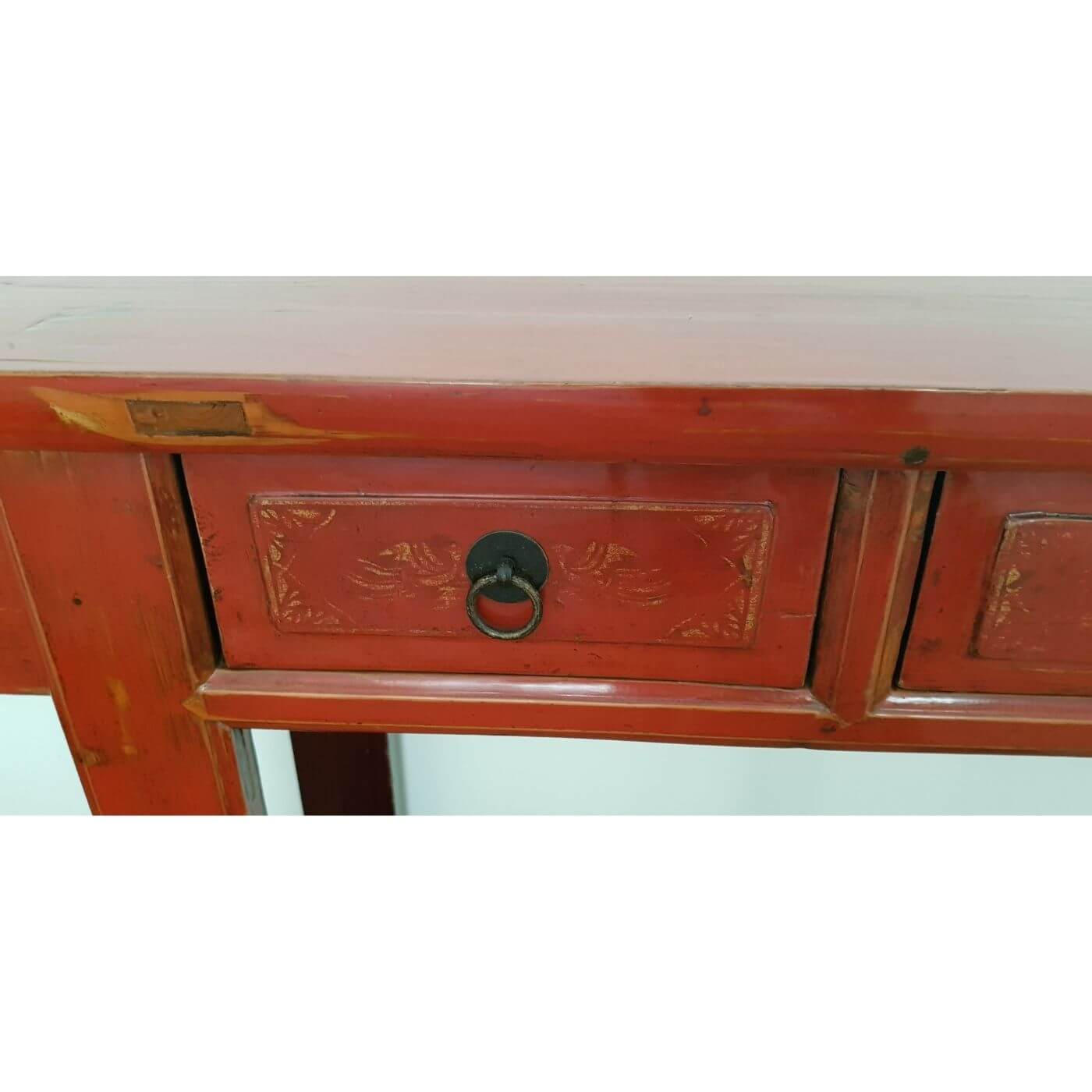 Red lacquered Asian prayer table