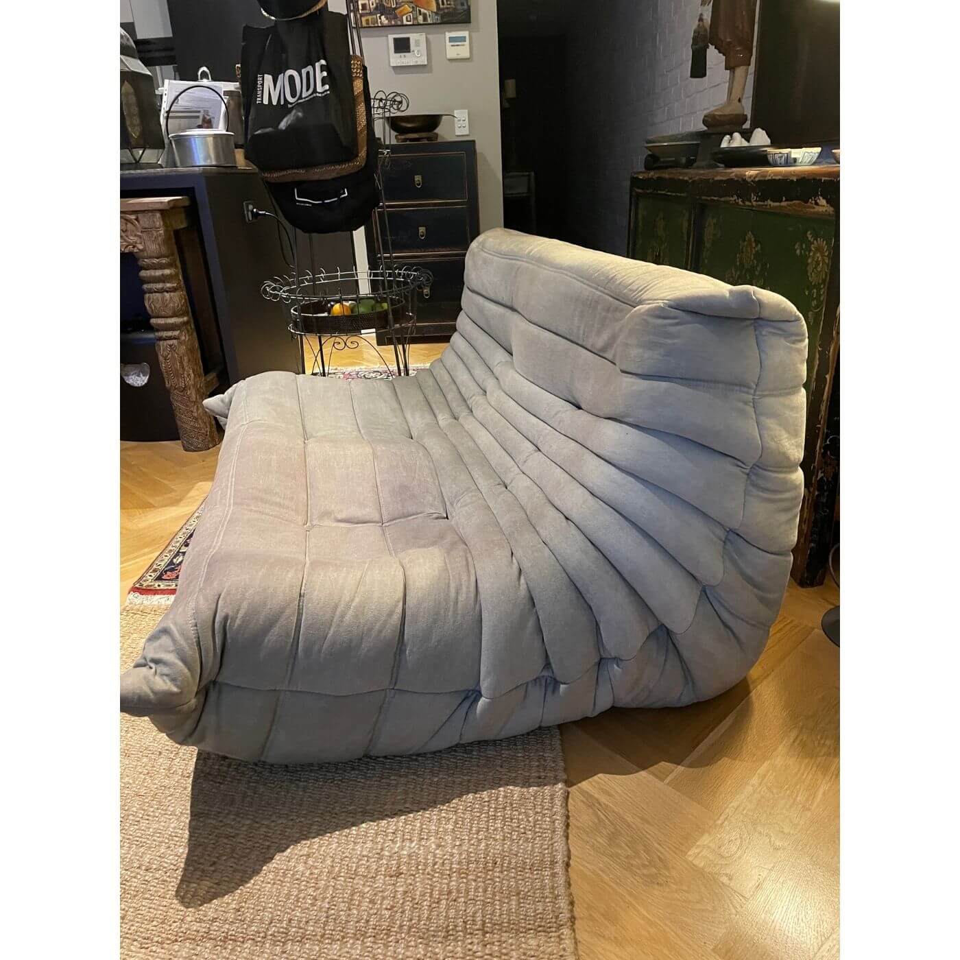 Ligne Roset Togo Small Settee in light grey