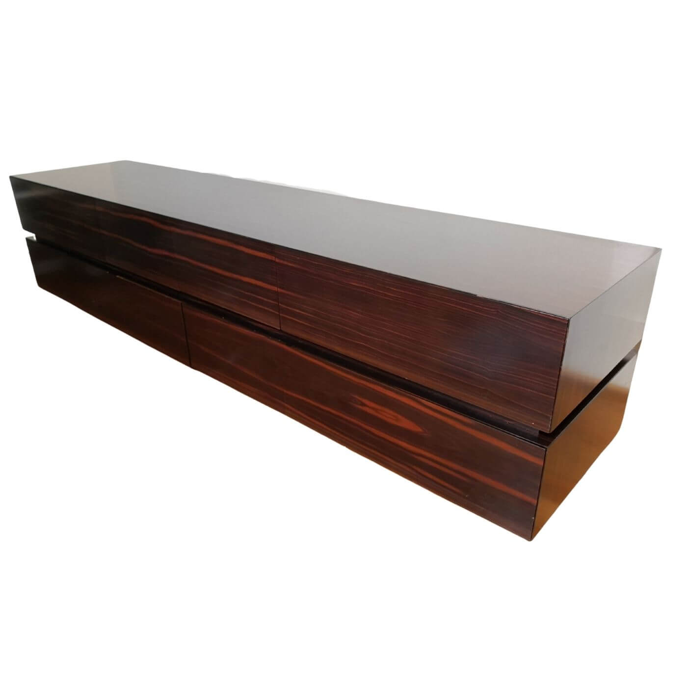 Macassar ebony storage drawers cabinet