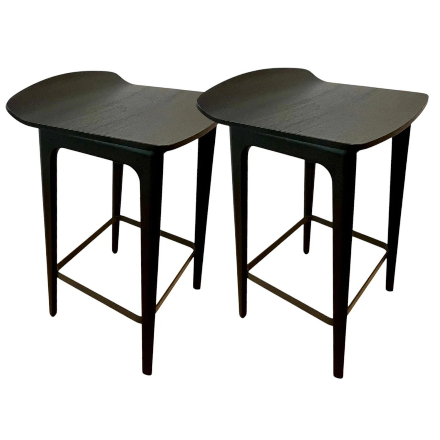 Molteni & C Woody Bar Stools, pair