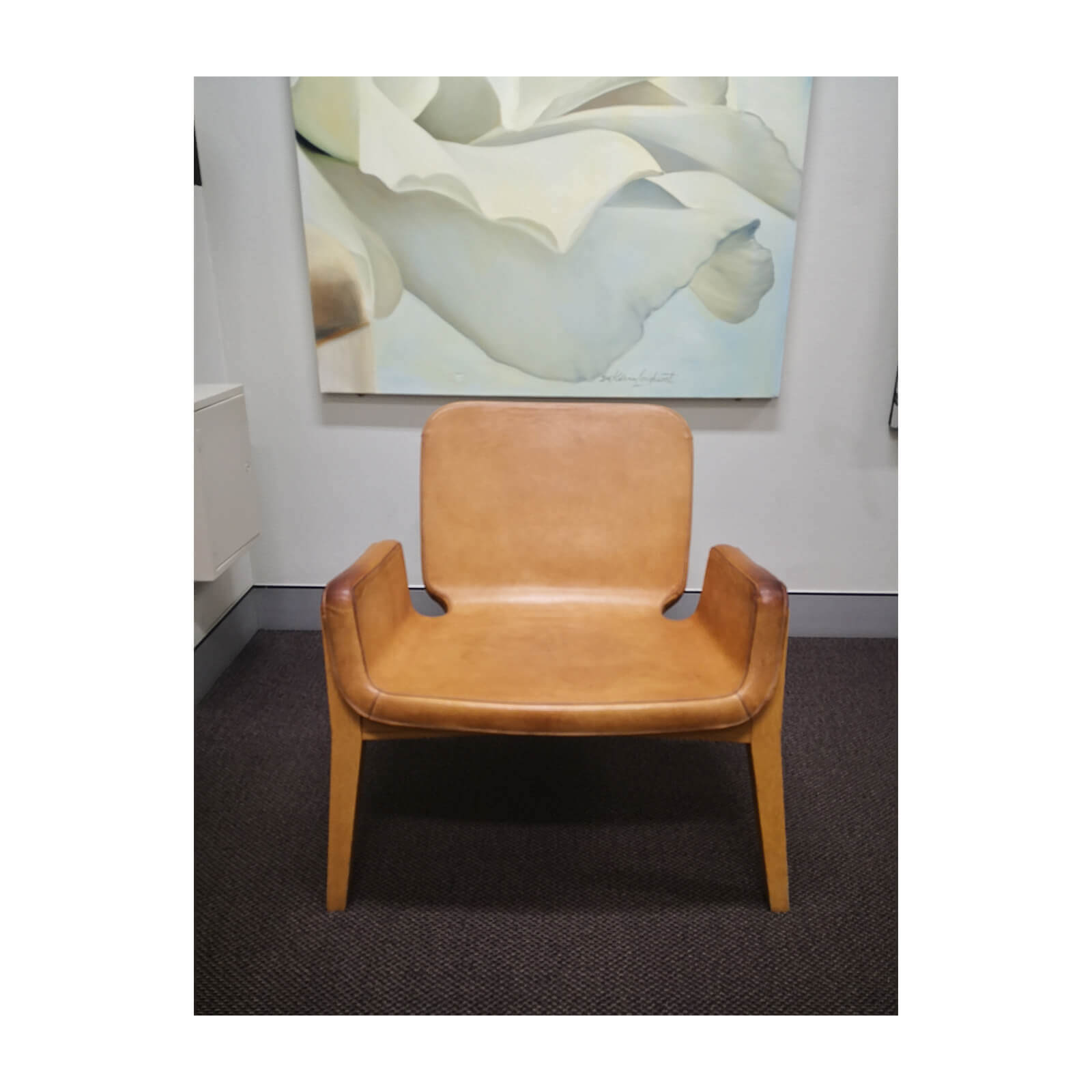 Poltrona Frau Jockey chair tan leather