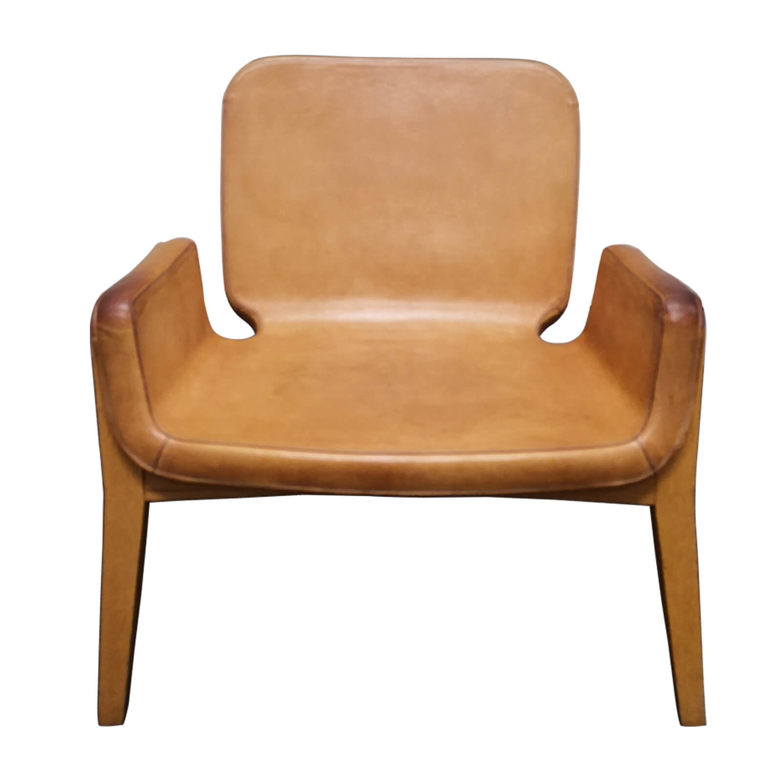 Poltrona Frau Jockey chair tan leather