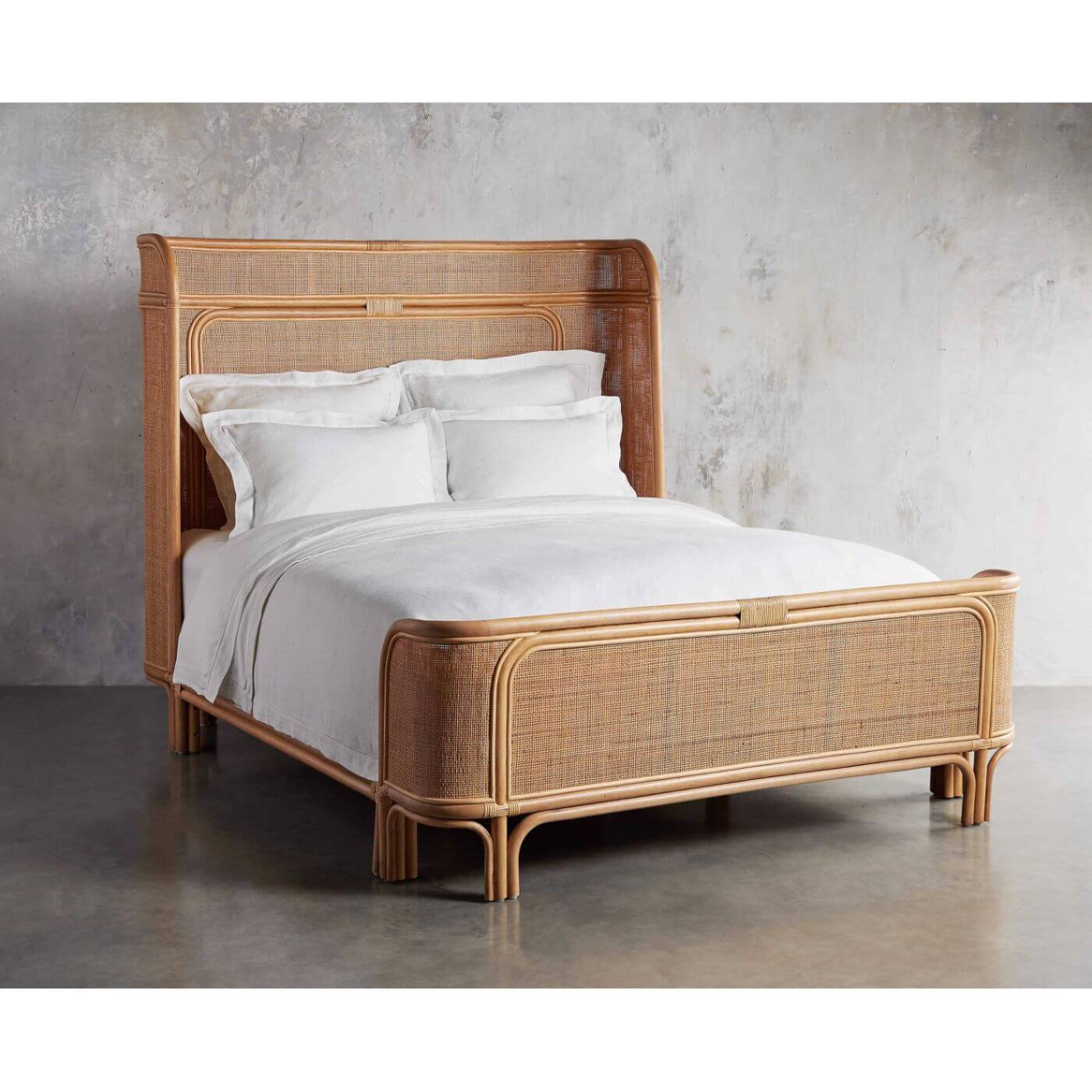 King size rattan bed