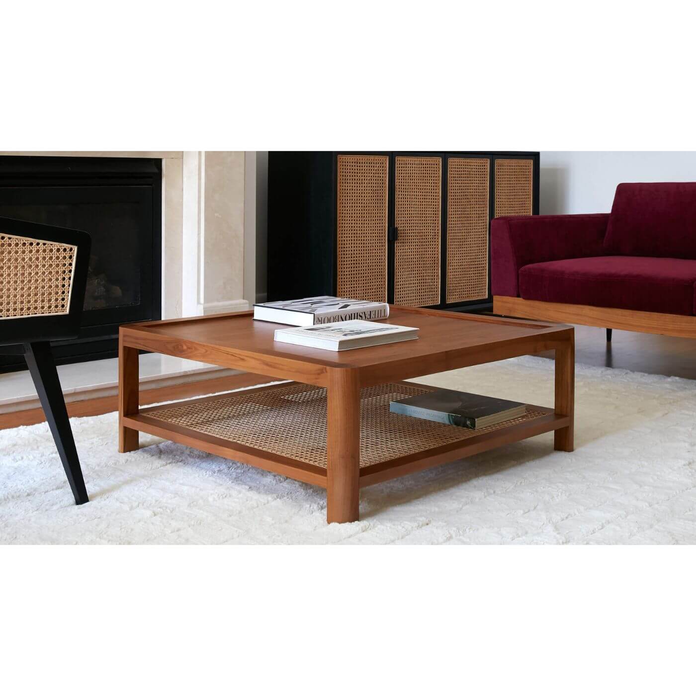 Reddie Rita coffee table teak and rattan