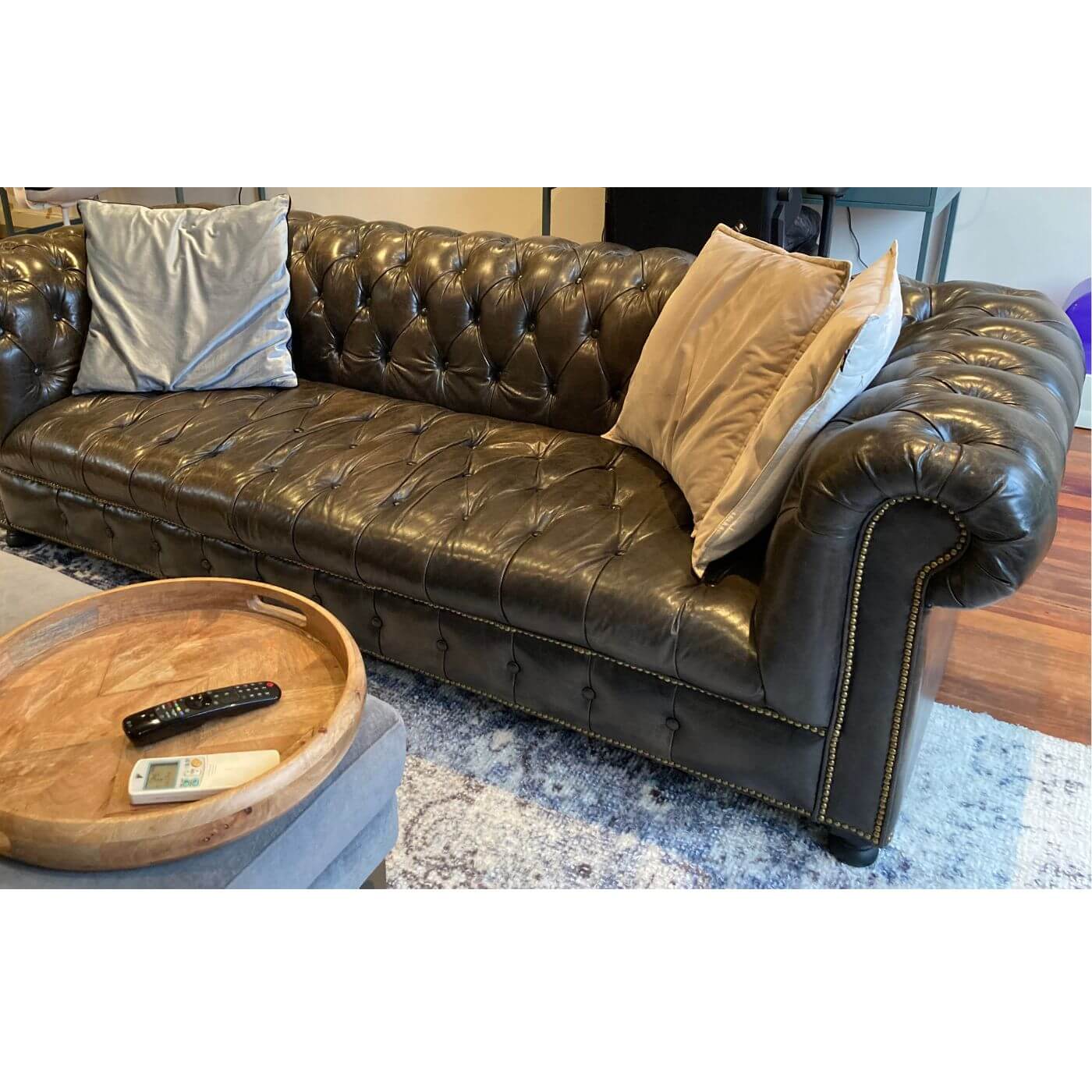 Timothy Oulton Westminster sofa, Chesterfield style leather