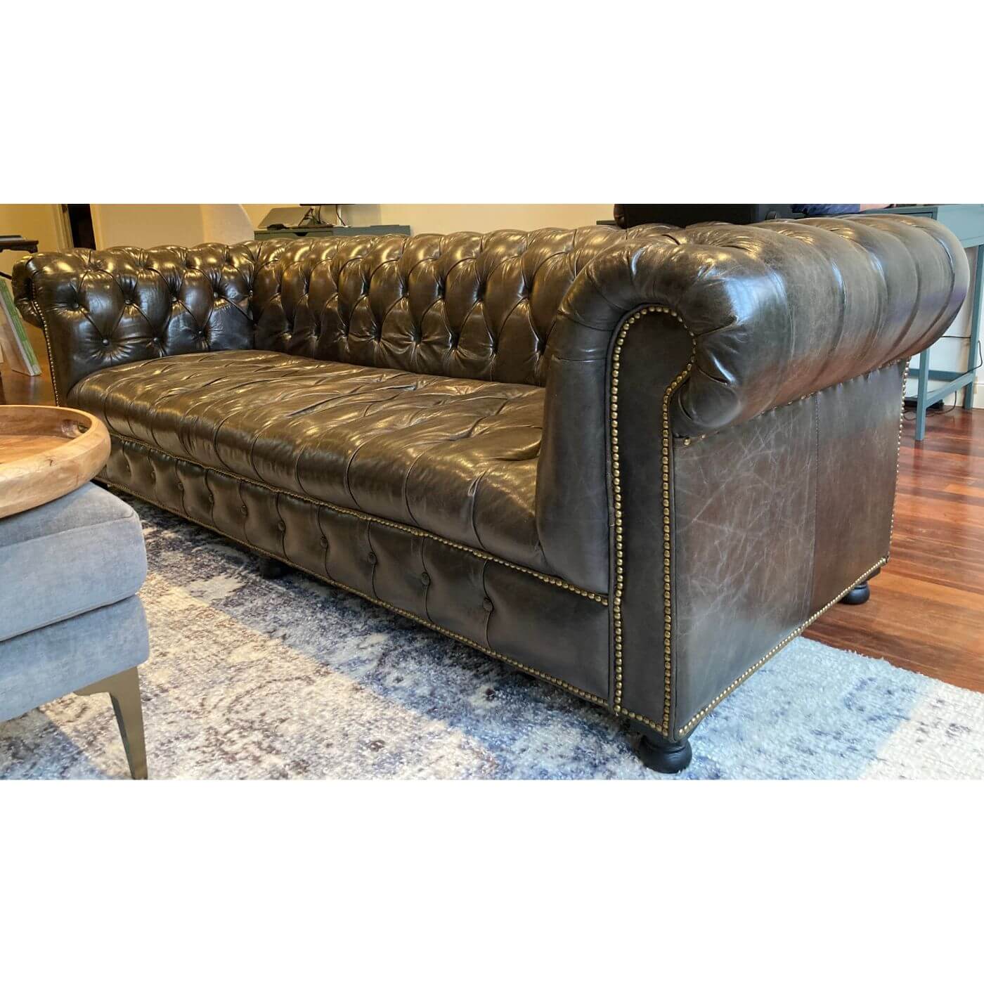 Timothy Oulton Westminster sofa, Chesterfield style leather