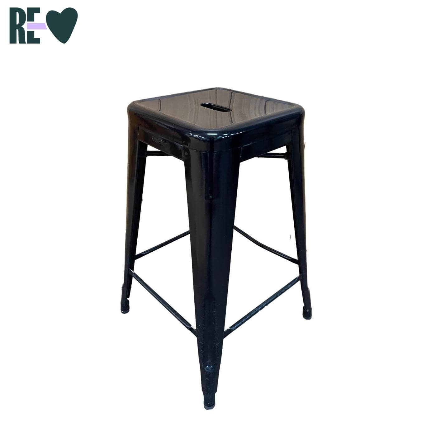 Tolix H65 Stool, Black (RRP $500)