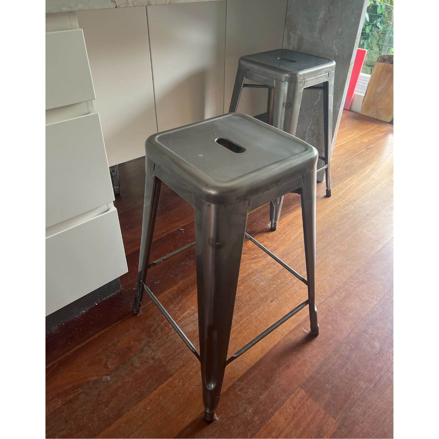 Tolix Tabouret Stools, set of 4 (RRP $2,000)