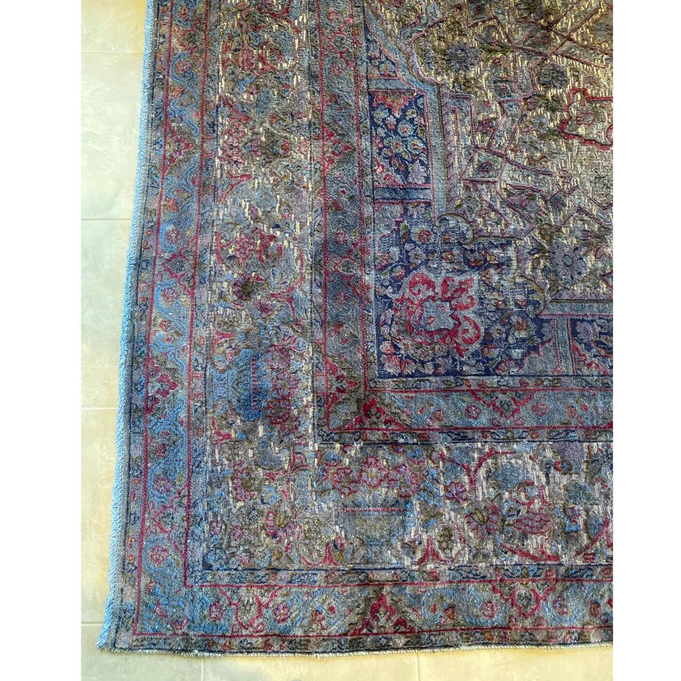 Tribe Home vintage Kerman Persian rug