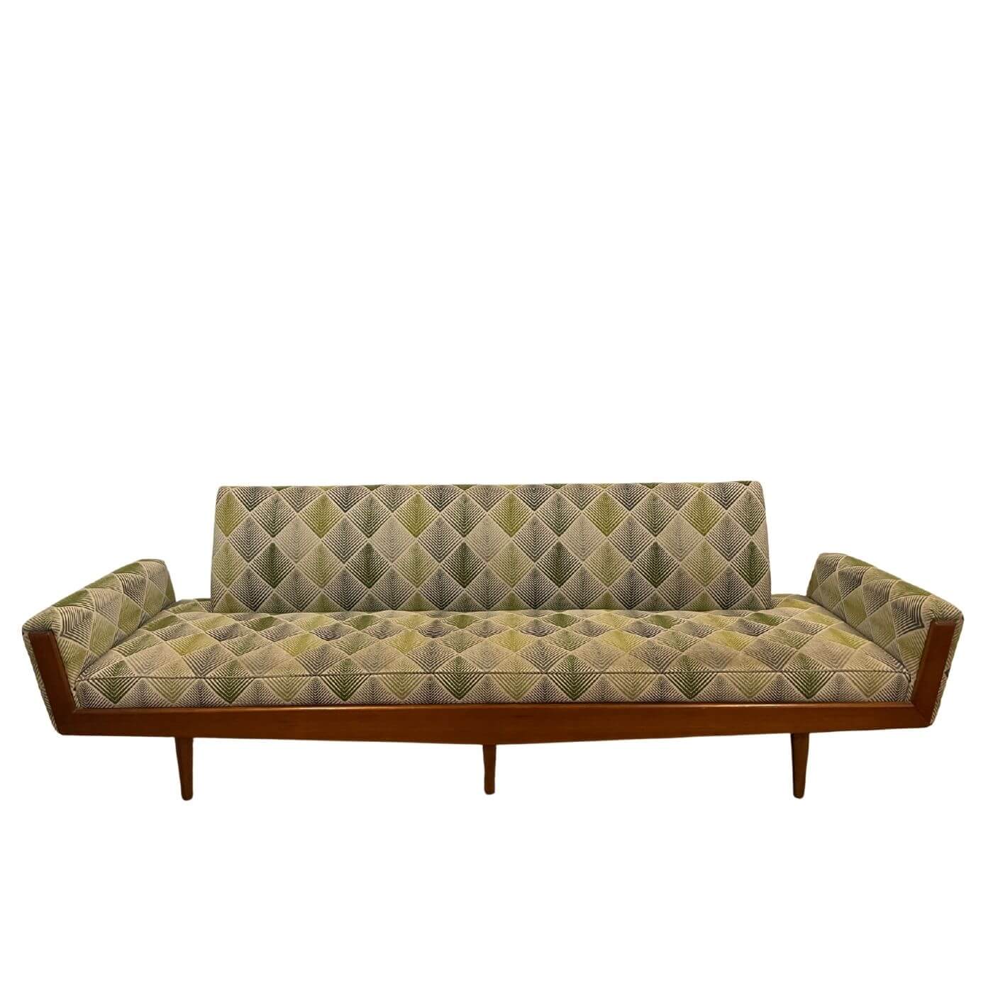 Vintage sofa, new style upholstery, gondola, Paul Kafka