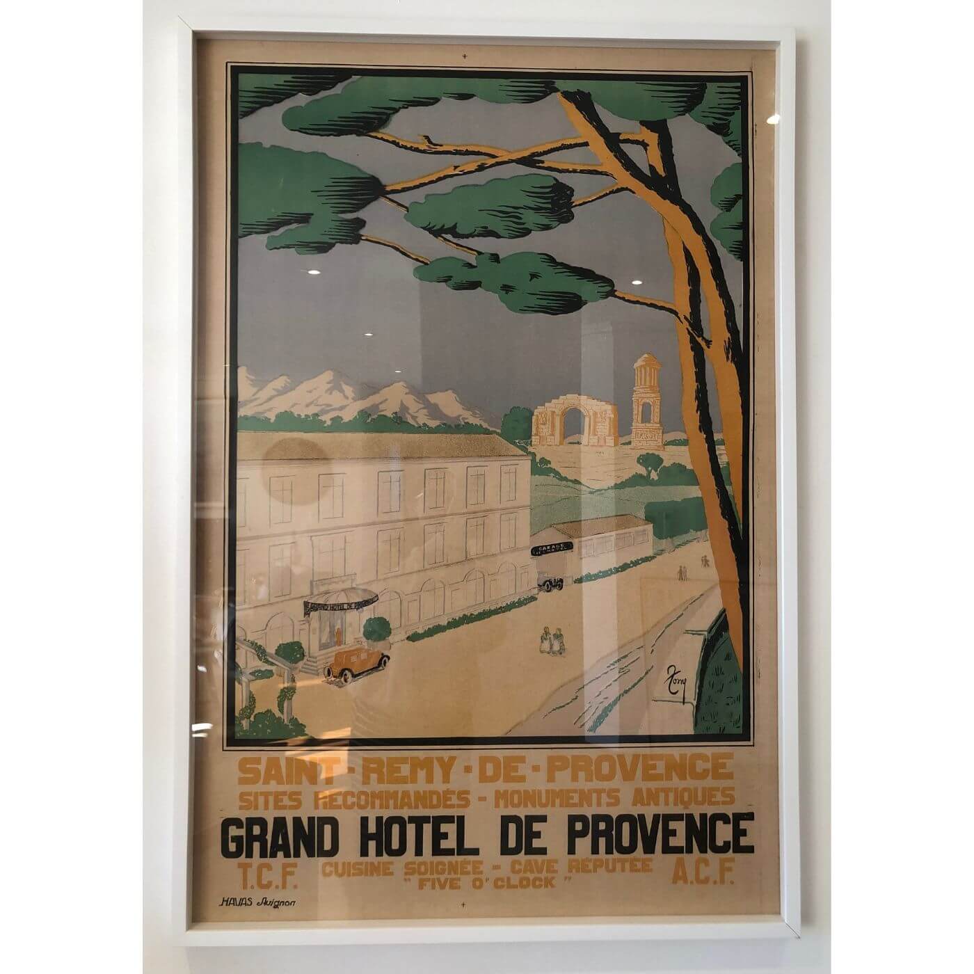 Vintage Poster Grand Hotel de Provence, Framed