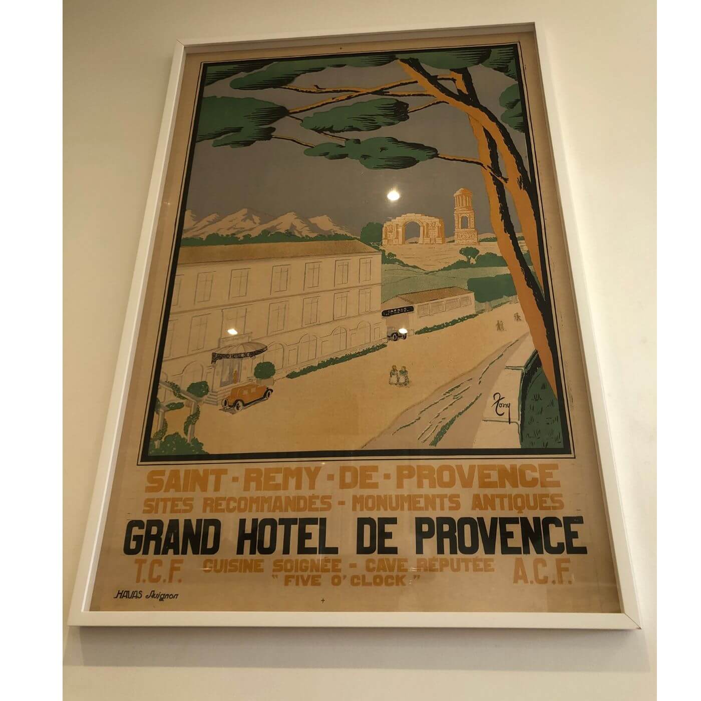 Vintage Poster Grand Hotel de Provence, Framed