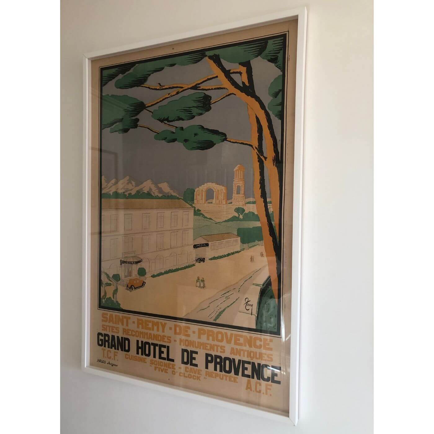 Vintage Poster Grand Hotel de Provence, Framed