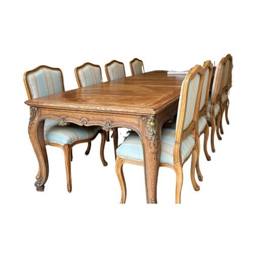 Two-Design-Lovers-Conley-&-Co-French-Oak-Dining-Table